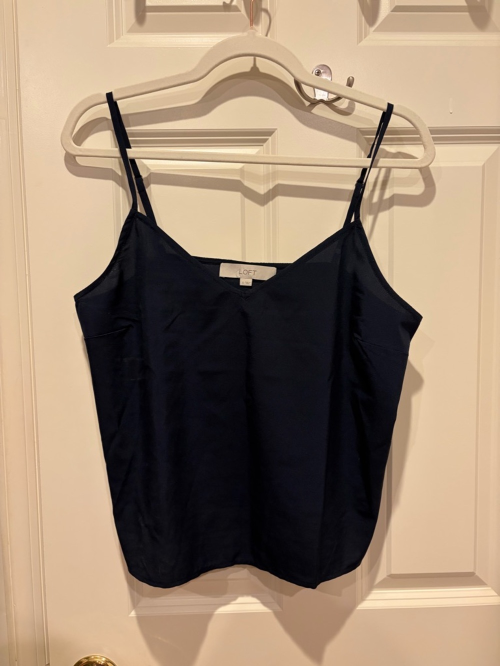 NWOT LOFT Dark Navy Spaghetti Strap Camisole, size Small